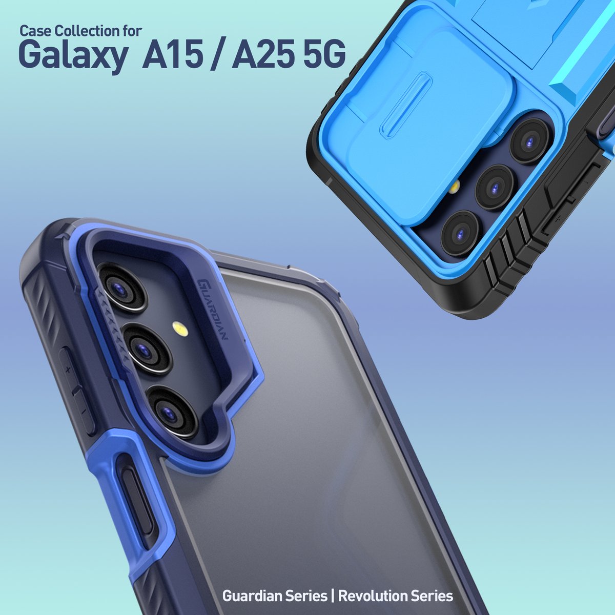 Introducing the Samsung Galaxy A15/A25 Case Collections featuring the Guardian Camera Stand Case and Revolution with Slide Door Cover - the ultimate protection for your device.📸✨ poeticcases.com #SamsungAI #SamsungUnpacked #GalaxyA15 #GalaxyA25