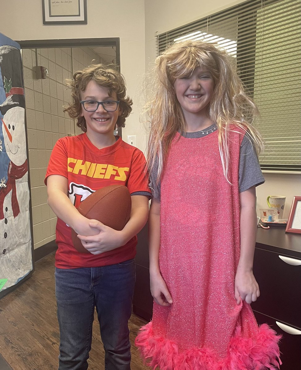 100th Day of School today and more pics to come with 101st day tomorrow. Even got a pic of Ms. Swift &amp; Mr. Kelce before Sunday’s big game!