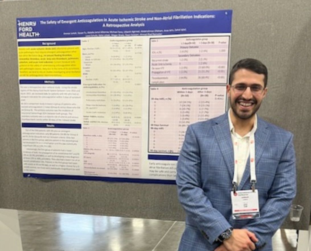 On Wednesday, Dr. Riad Ramadan, Dr. Ammar Jumah, and stroke Program Manager Megan Brady, presented “The Safety of Emergent Anticoagulation in Acute Ischemic Stroke in Non-Atrial Fibrillation Indications: A Retrospective Analysis” #ISC24