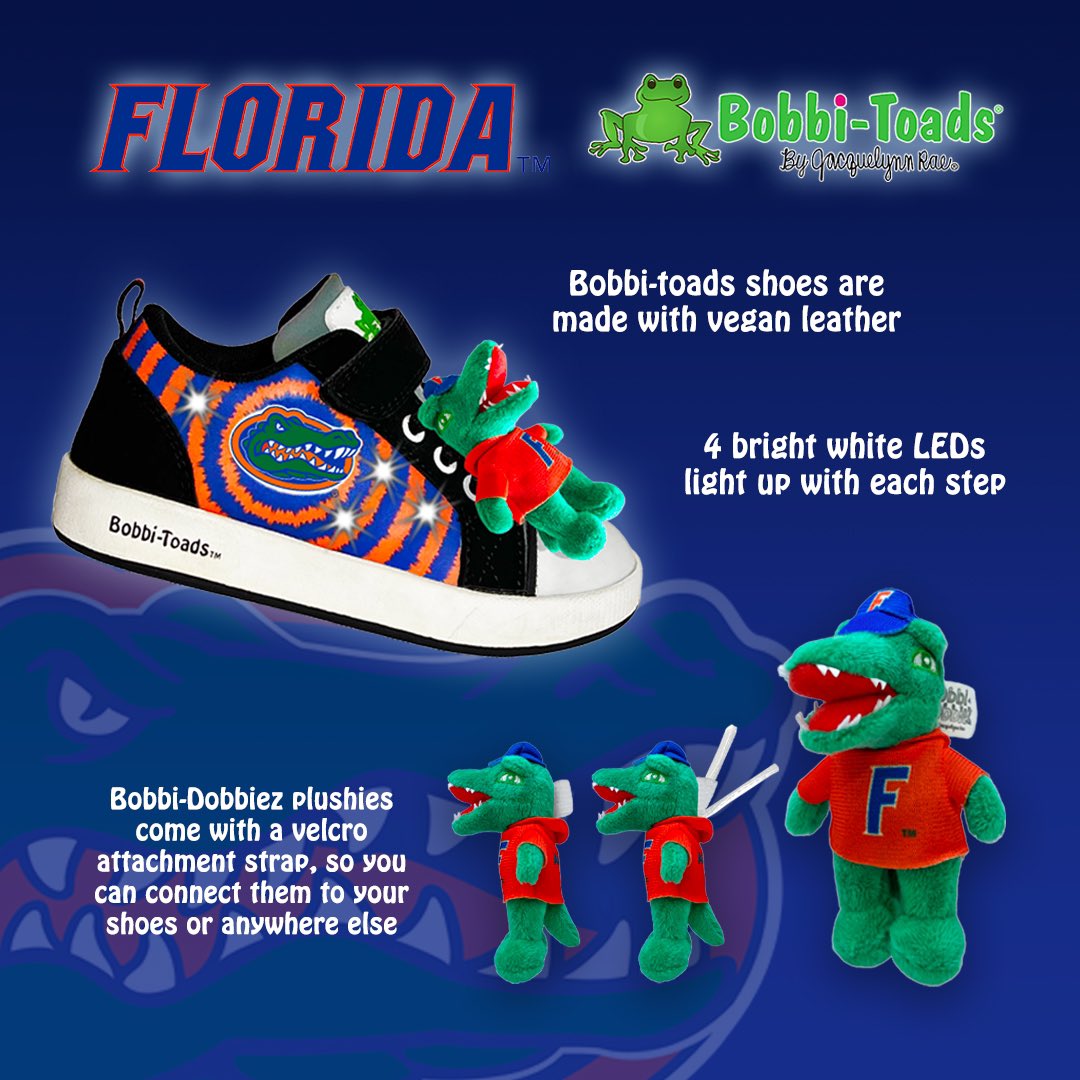 It’s that tiiime → another new product drop → @UF kids’ light-up shoes that come with an @AlbertGator attachable plushie 🐊🧡💙

Get ‘em now on Amazon Prime → amzn.to/3uumS30

*as alwaysss, all of our products are officially-licensed 💁🏼‍♀️🏆

#UF #FloridaGators #UFAlumni