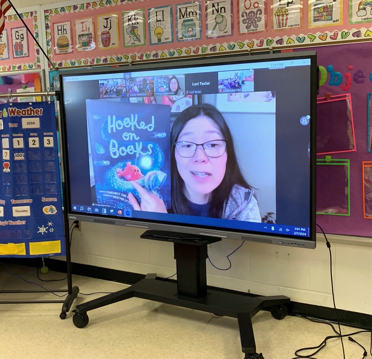 Thank you again <a href="/MargaretGreania/">Margaret Chiu Greanias | How This Book Got Red</a> for reading to our school's kindergarten students for #WorldReadAloudDay. Readers loved hearing you read HOOKED ON BOOKS and being able to ask you questions. #kidlit #WRAD