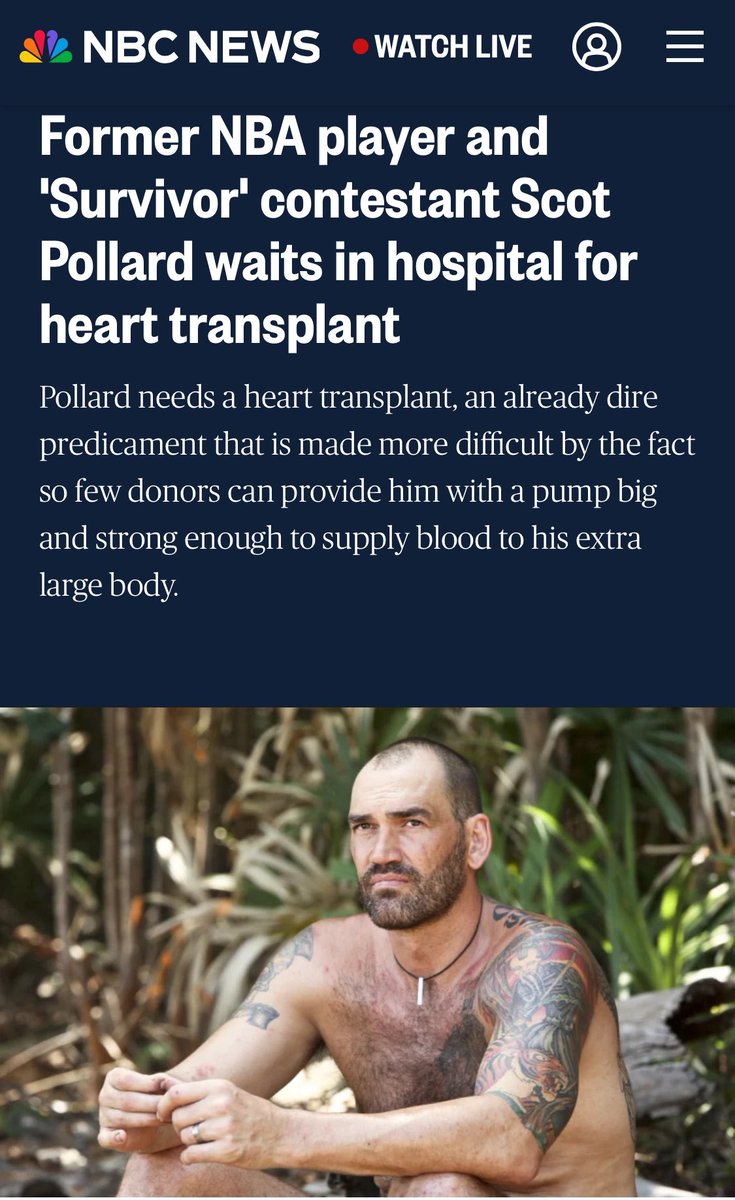 MazedBlue's tweet photo. “likely triggered by a virus he contracted in 2021 — (his heart) has been beating an extra 10,000 times per day” 💉🤔 #scotpollard #hearttransplant #mRNA #bloodclots #vaccineinjuries #booster #clotshot #covidbooster #boosted #diedsuddenly #myocarditis #pericarditis #turbocancer https://t.co/FYXrjMGOJl