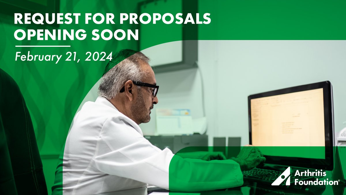 Attention #rheumatoidarthritis researchers! RFPs will open on Feb. 21 for early- and mid-career investigators who are committed to improving the outcomes of rheumatoid arthritis patients through biomedical and/or health outcomes research. bit.ly/3w4Pb8t