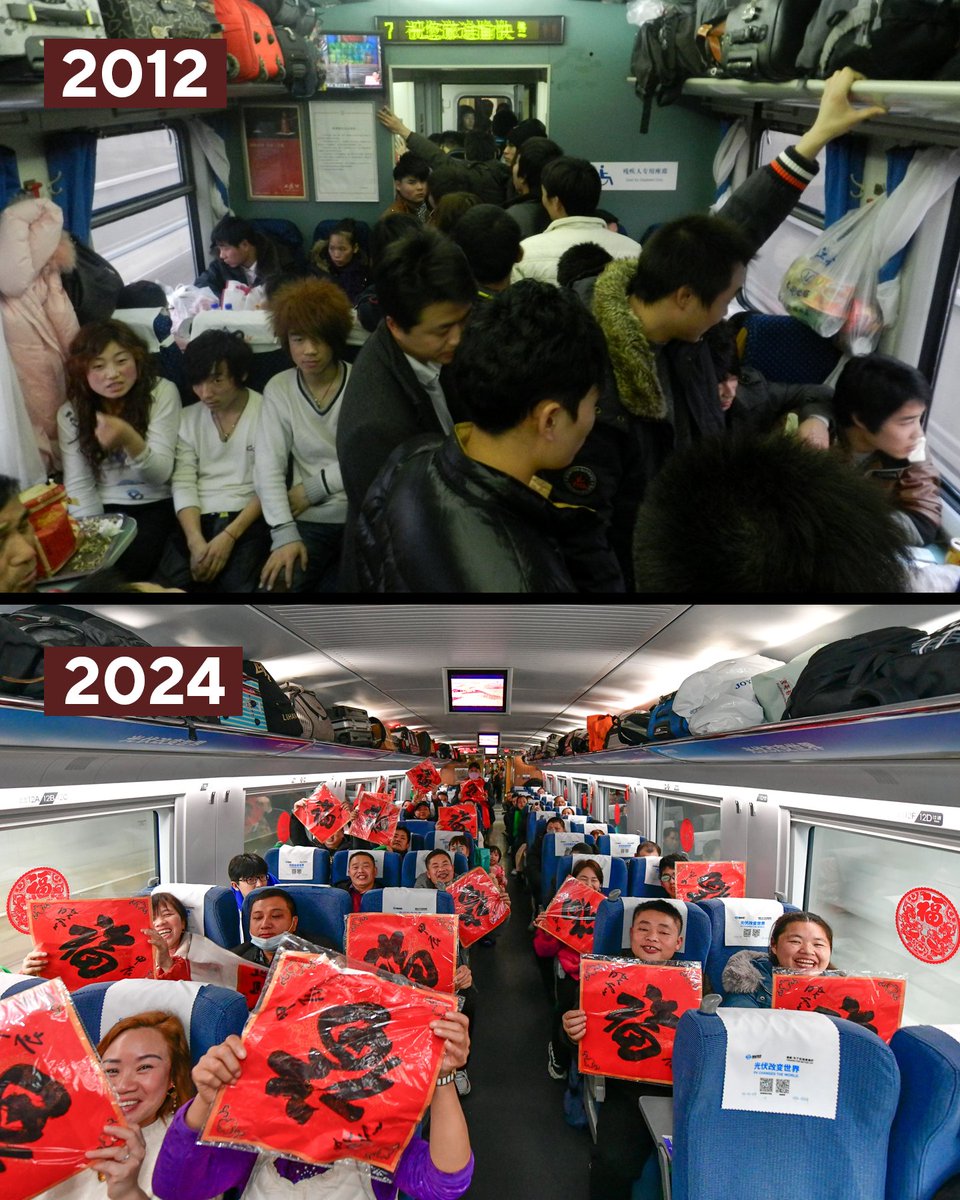 SpokespersonCHN's tweet image. There is a Chinese proverb: “Rich or poor, go home for the New Year.” Home is where the heart goes. It used to take Chinese people days to travel home on slow trains. Nowadays, you can get home in hours by #highspeedtrain. #SpringFestival