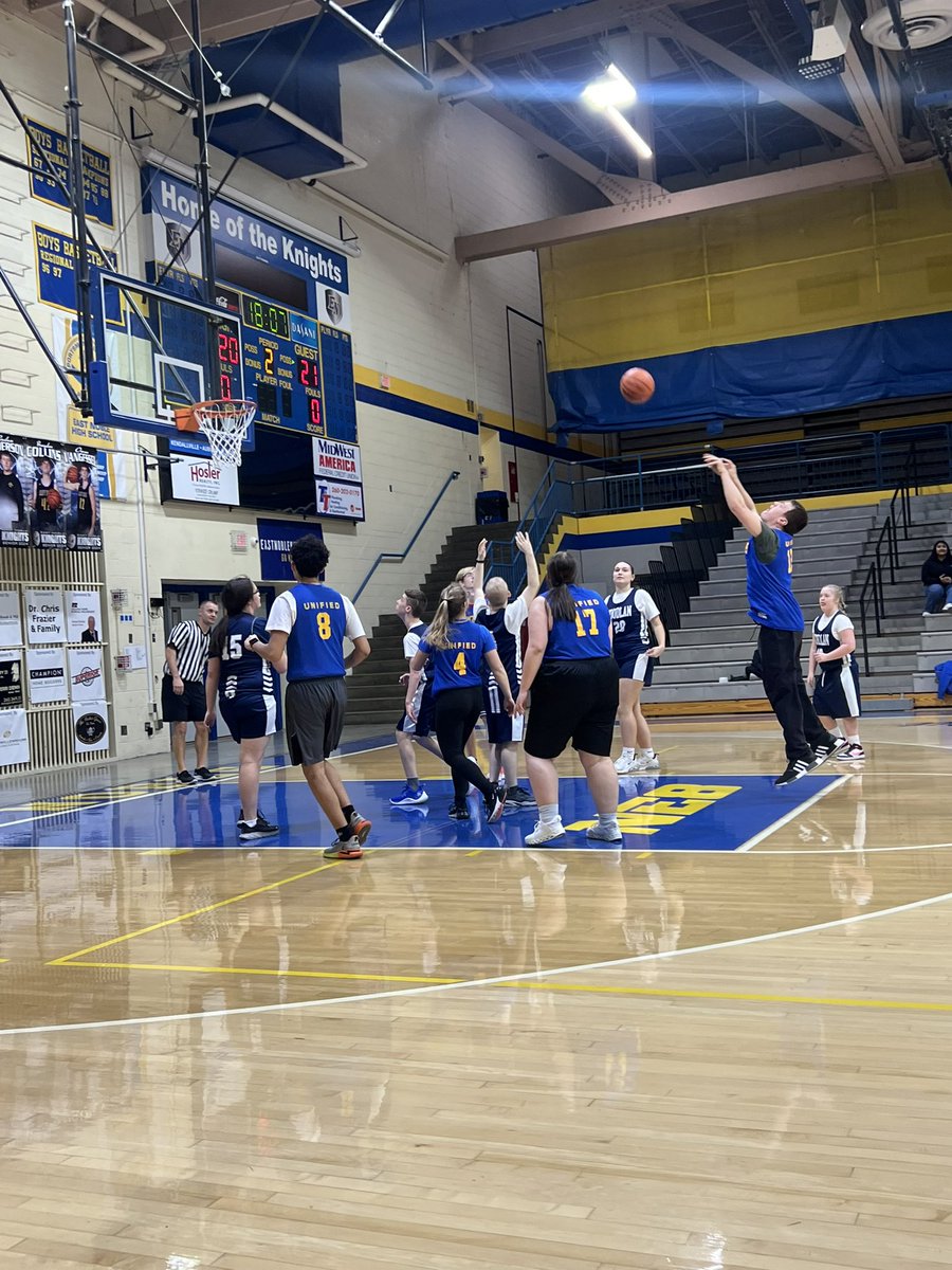 Unified Knights (@ryanpepple) on Twitter photo EN vs Woodlan Unified Basketball
EN 44
WOODLAN 45
Great effort by both teams and tons of fun!! <a href="/ENKnights/">East Noble Activities Department</a> #inclusionrevolution EN vs Woodlan Unified Basketball
EN 44
WOODLAN 45
Great effort by both teams and tons of fun!! <a href="/ENKnights/">East Noble Activities Department</a> #inclusionrevolution