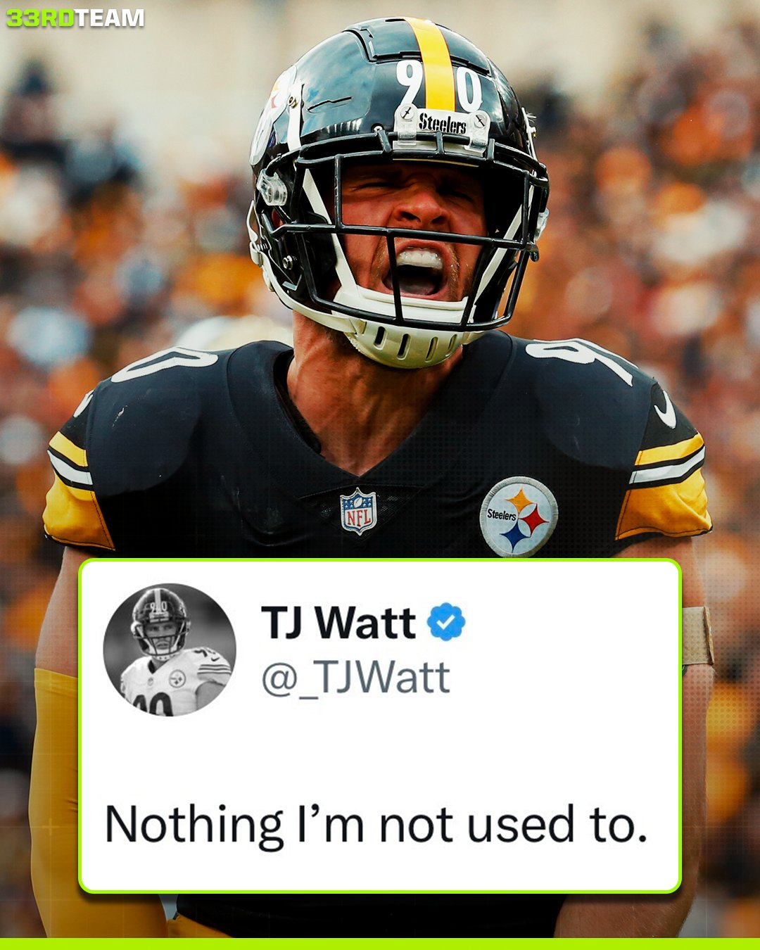 The 33rd Team on X: "T. J. Watt chimes in on the DPOY voting 👀 https://t.co/nTEprrmS54" / X