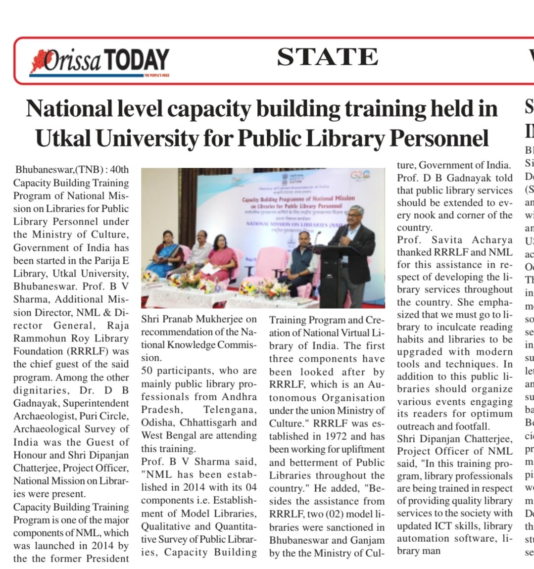 RrrlfKolkata's tweet photo. Participants from Odisha, Chhattisgarh, Andhra Pradesh, Telengana and West Bengal have attended this training program.
#BooksforAll
#LibrariesforAll https://t.co/Y1Mfggw9Zp