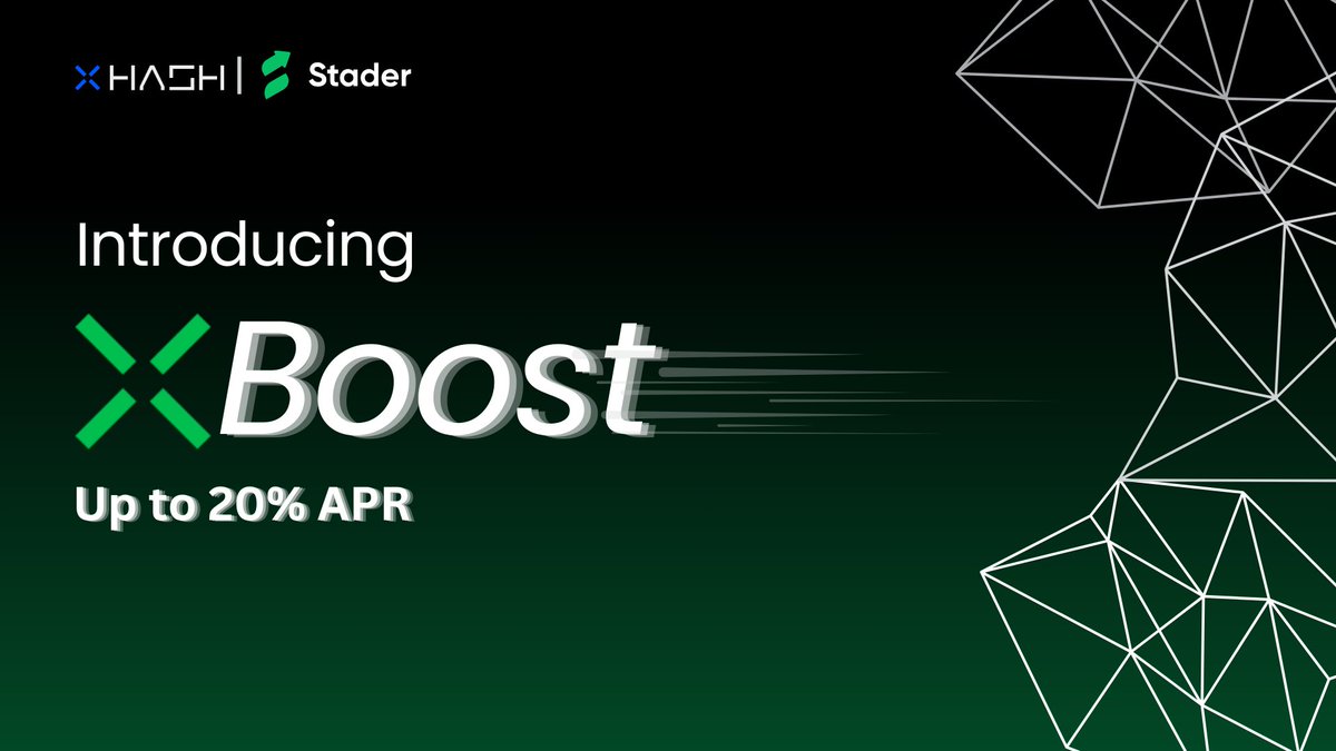 1/ Welcome @Staderlabs as our new Staking Partner! In conjunction with this partnership, we’re also releasing XBoost! 
With XBoost, we’re lowering the staking requirements while maximizing your APR%!