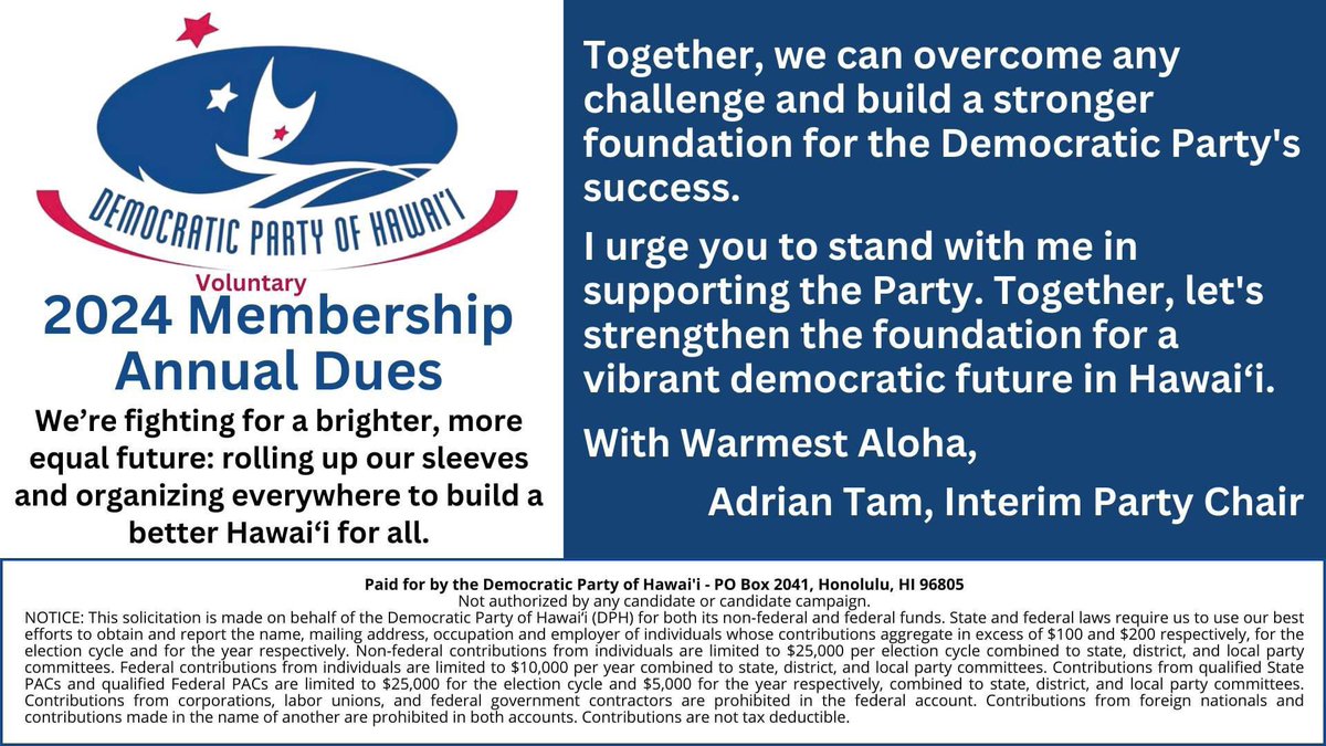 Now, more than ever, we call upon ALL members to fortify our party with financial support. Can we count on you to contribute your annual voluntary membership dues of $25? Donate here: secure.actblue.com/donate/vol_mem… #stongertogether including: