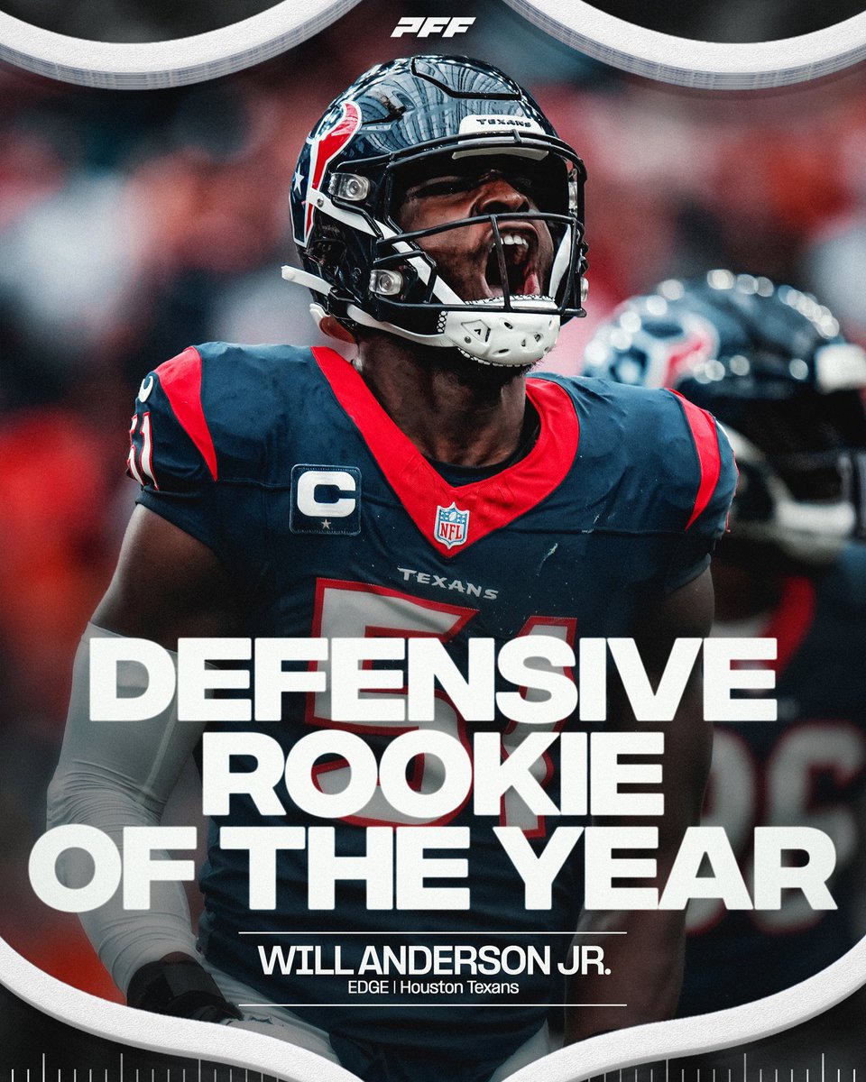 The 2023 Defensive Rookie of the Year:

Will Anderson Jr ⭐️