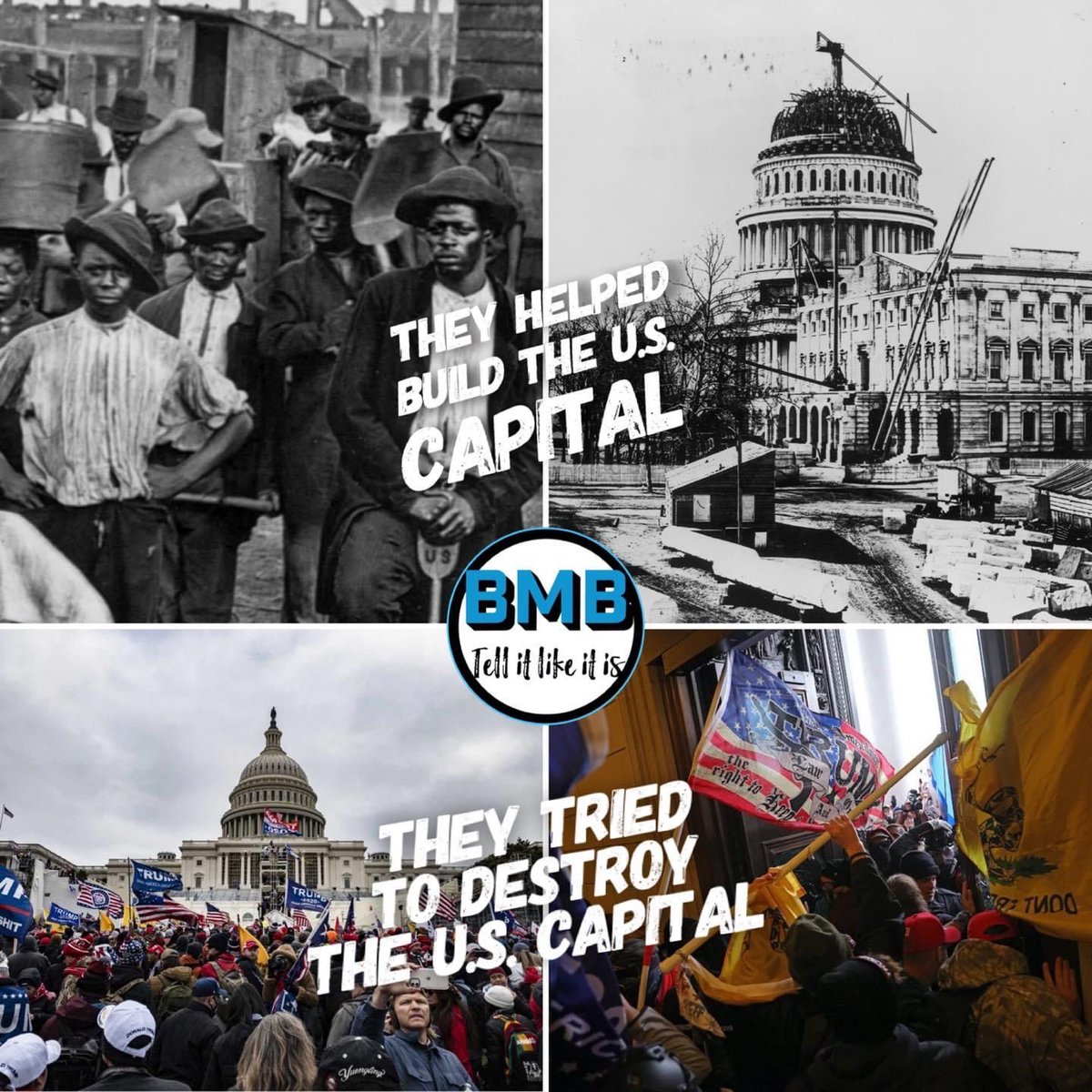 Bmbempower's tweet photo. The people that helped build the #USCapital & the people that tried to destroy the US Capital!
#capitalriots #blackhistory #whiteprivilege https://t.co/zCMzqAXc9Q