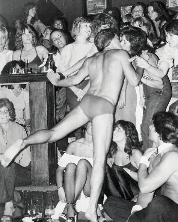 Club nocturno Chippendales, el primer club de striptease en Los Angeles, 1979.