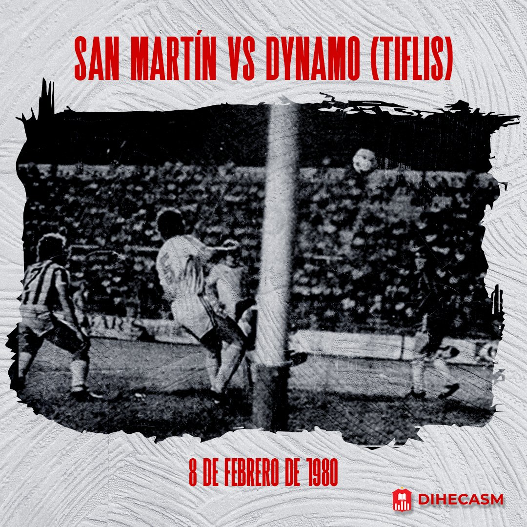 DIHEMCASM's tweet photo. #MatchInternacional

📌Un 8 de febrero pero del año 1980, #SanMartínaTuc🇦🇹 enfrentaba al #DynamoTiflis de Georgia🇬🇪. 

📝El santo saltó al campo de juego con: Maguna; Salinas, López, Urquiza y Macat; Campos, Marchese y Chaparro; Russo, Ignacio e Ibarra. https://t.co/ejnRmqfKYq
