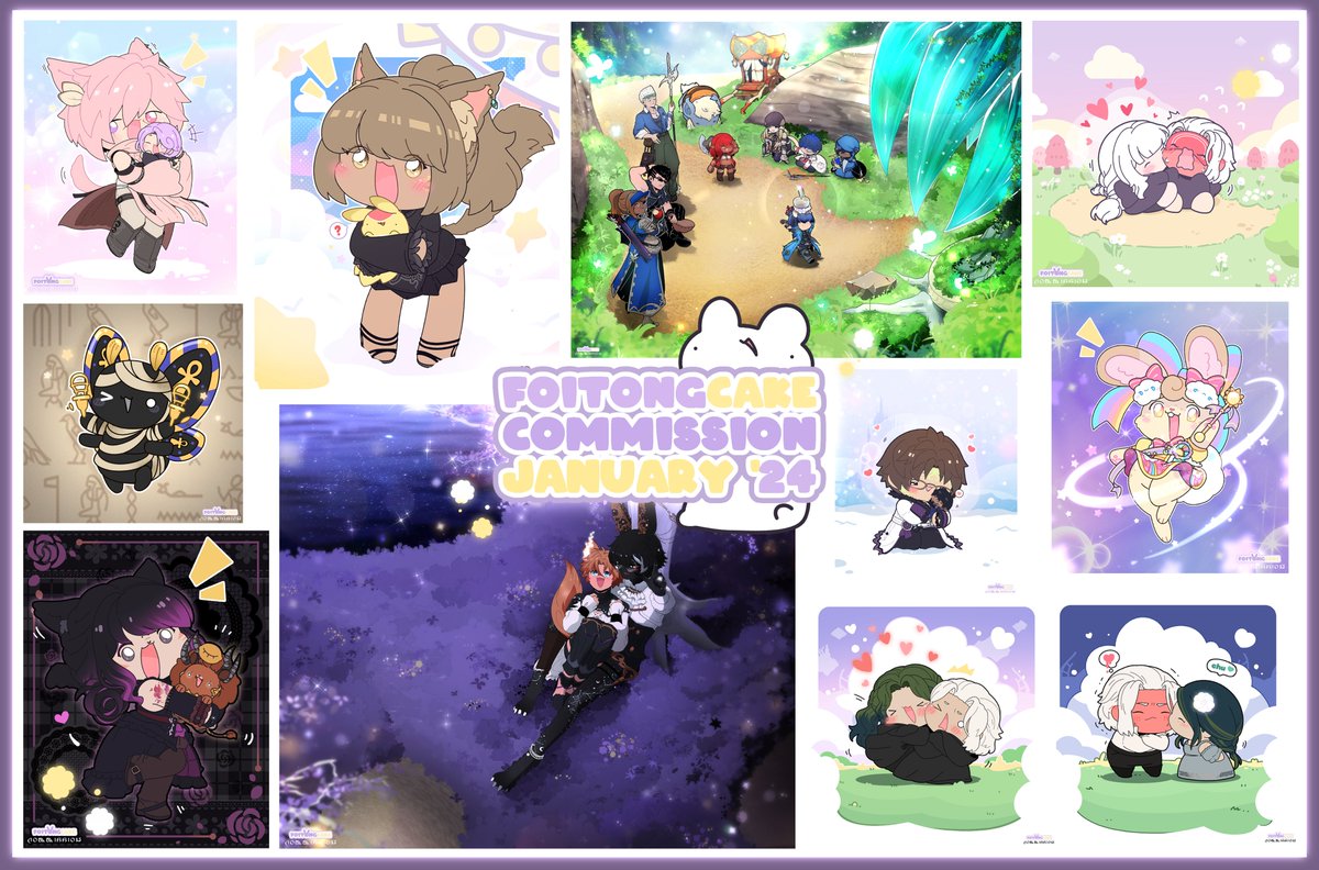 Foitong_Cake's tweet photo. Foi's January '24 commission summary!👀✨
I haven't done this kind of summary in a longgggg while... Thank you so much once again! Until next time...

#FFXIV https://t.co/4RkXqGftKz