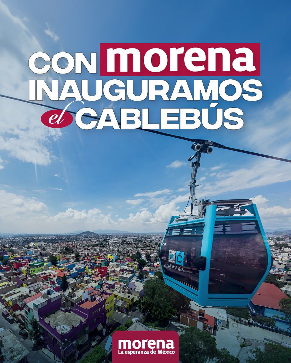 Sebas_RM's tweet photo. El mejor transporte para las y los que menos tienen. #ConMorena Iztapalapa y Gustavo A Madero tienen líneas del Cablebús y ¡viene la tercera! Pasará por Miguel Hidalgo, Álvaro Obregón y Cuajimalpa. https://t.co/I66M9uoPhL
