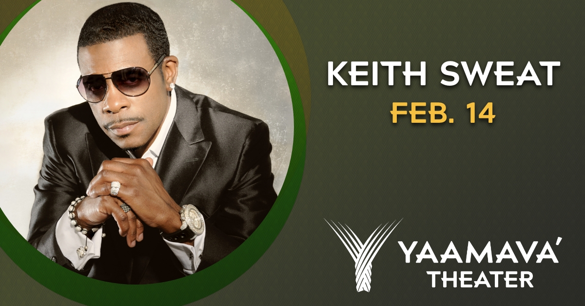 If you still need Valentine’s Day plans, we may be able to help. 😉 Head over to our Instagram for your chance to win two tix to see @OGKeithSweat at #YaamavaTheater on Feb. 14. 💘 #AllRoadsLeadtoYaamava