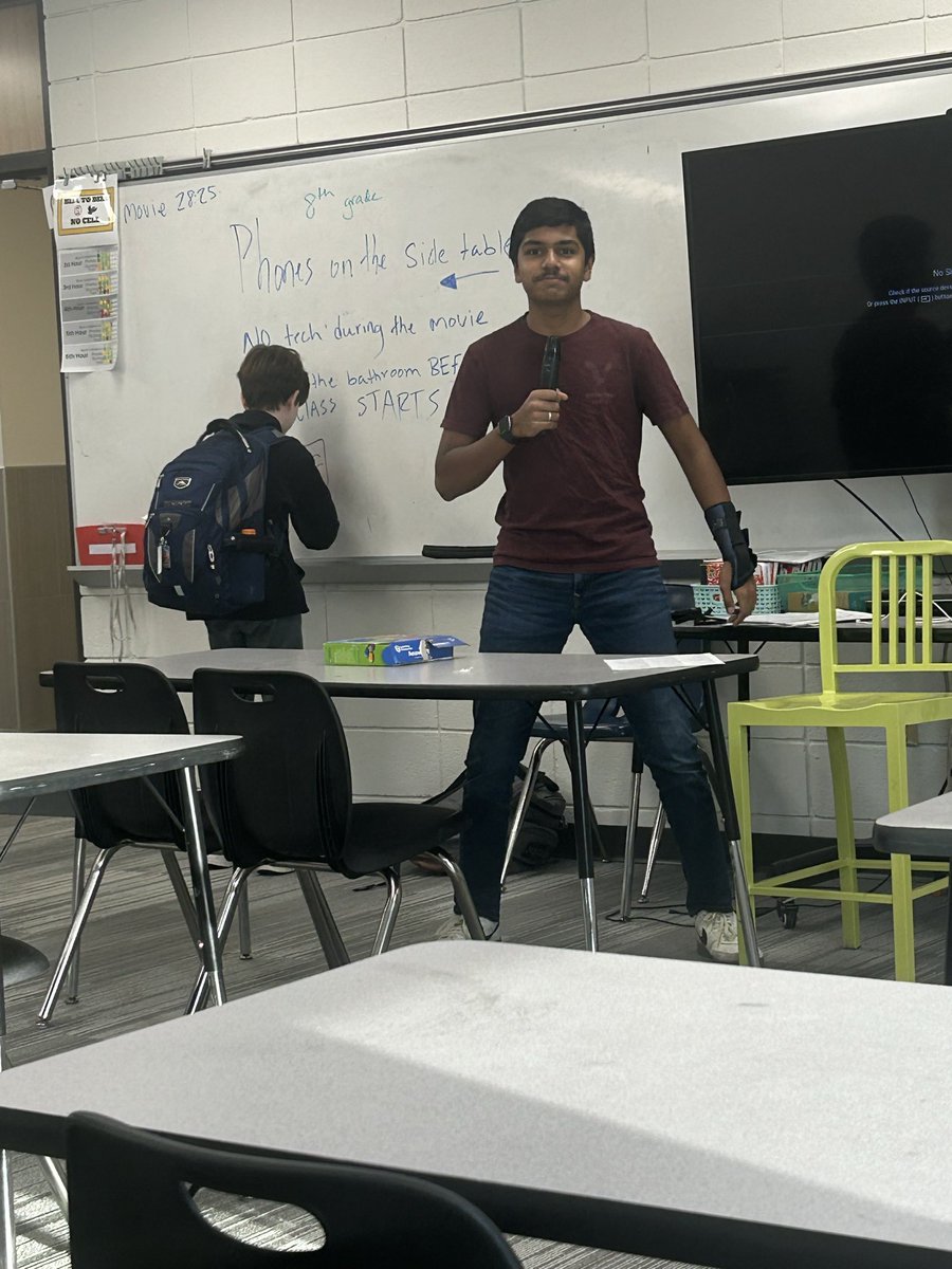 Our 8th graders had the option to run the questions! We are sad to see our knowledge bowl 8th graders move on but we are excited for our last meet!