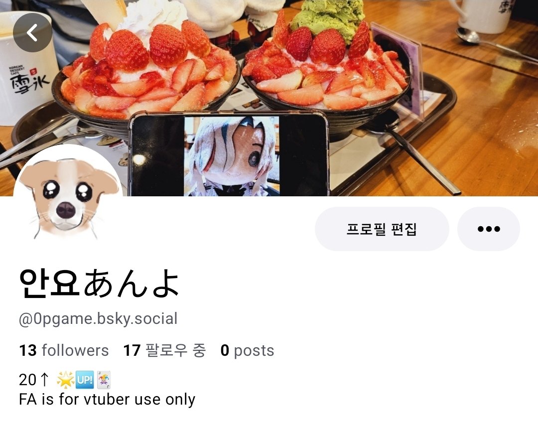 블루스카이(bsky) 만들어놓고 방치중이었는데 유행하길래...
혹시 하신다면 그쪽에서도 뵐수있길... 🫶💕