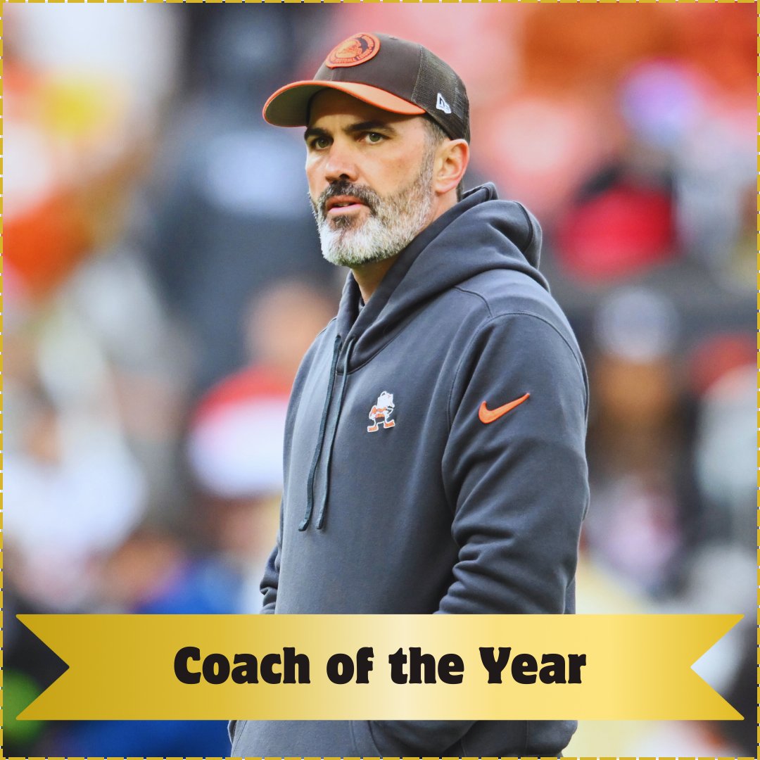MySportsUpdate's tweet photo. #Browns HC Kevin Stefanski wins the 2023 Coach of the Year award after leading Cleveland to postseason despite a ridiculous number of injuries. Second time Stefanski has won the award. https://t.co/GWjlMRxpXj