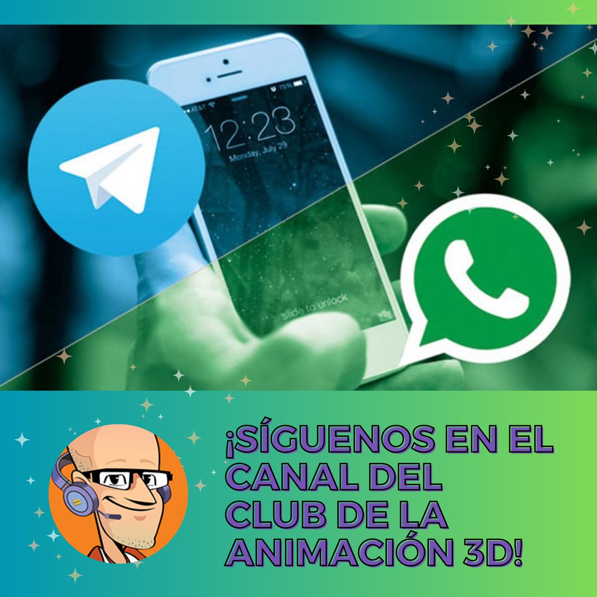 AnimationGym's tweet photo. 🌟 ¿Eres apasionado de la animación 3D?🚀
Únete al canal del @clubanimación3d en WhatsApp y Telegram, encontrarás las últimas novedades, tutoriales exclusivos y oportunidades de becas en @AnimationGym
✳️ WHATSAPP➜ https://t.co/0SqHsJ3OKL
📪 TELEGRAM➜ https://t.co/R7gnliJztV https://t.co/qDhLkBnZ3r