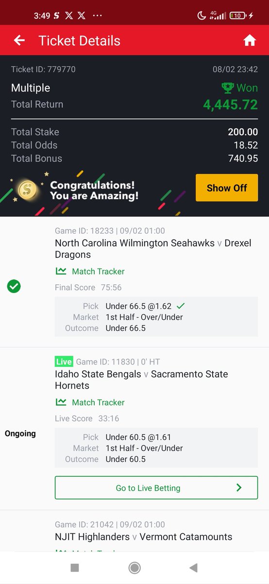 Dammie_riches's tweet image. Played late and it 💥 thanks maestro tha great punter #FirstTimeWinner