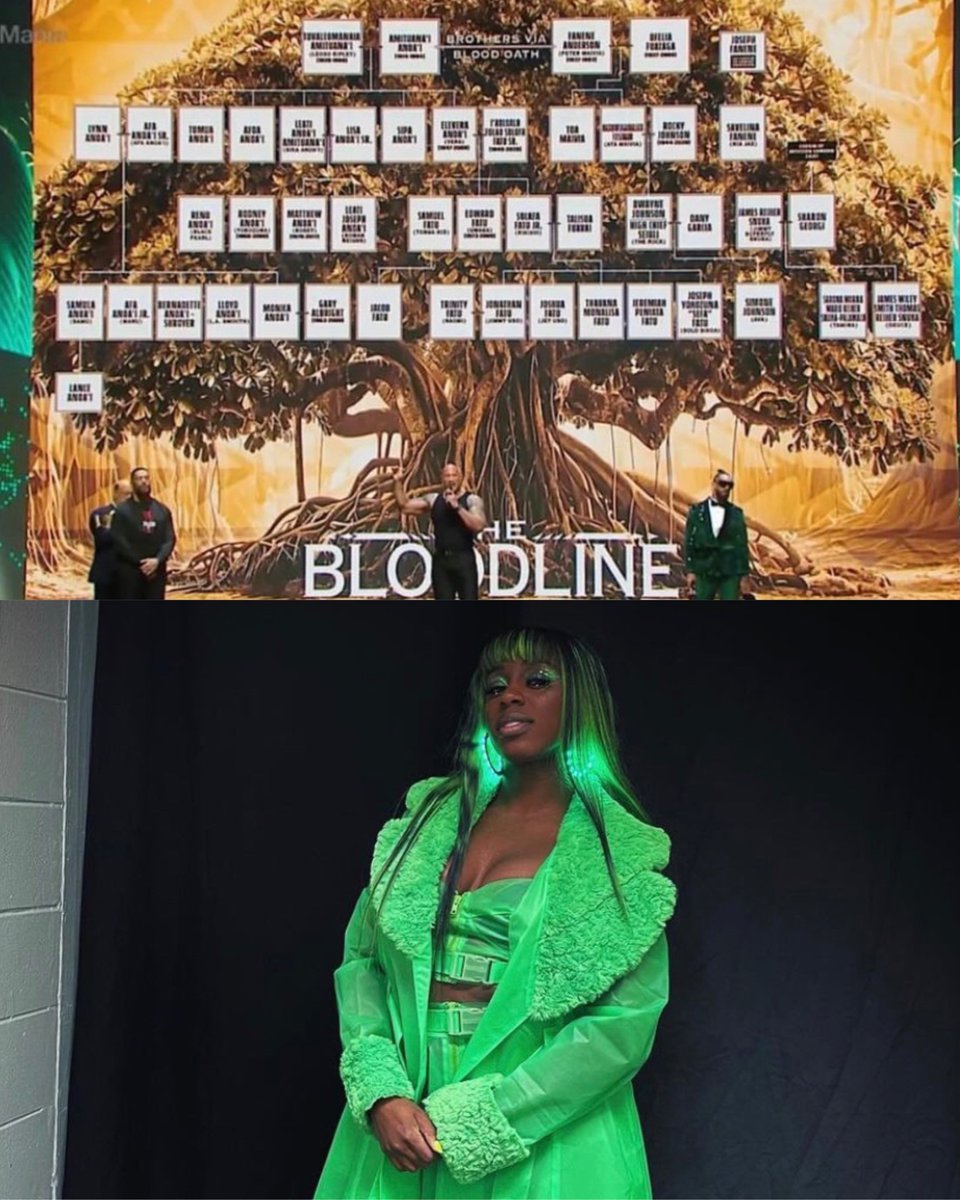 Naomi can be seen on The Rock’s official Bloodline family tree 🩸