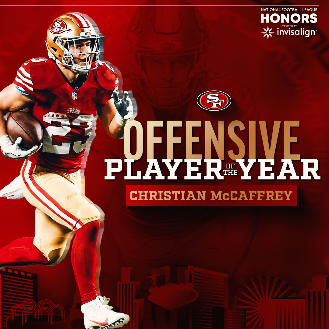 CMC IS THE 2023 AP OFFENSIVE PLAYER OF THE YEAR.