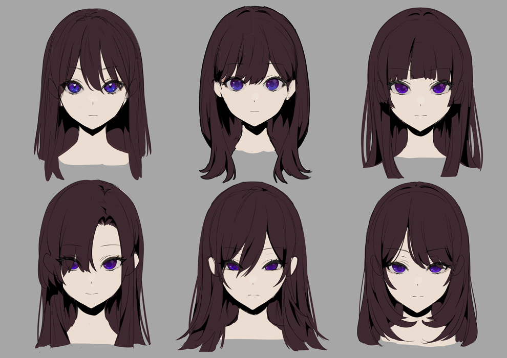 次回作のキャラデザ案。久々の寝取られ企画を予定。 