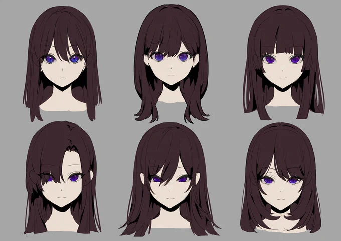 次回作のキャラデザ案。久々の寝取られ企画を予定。 