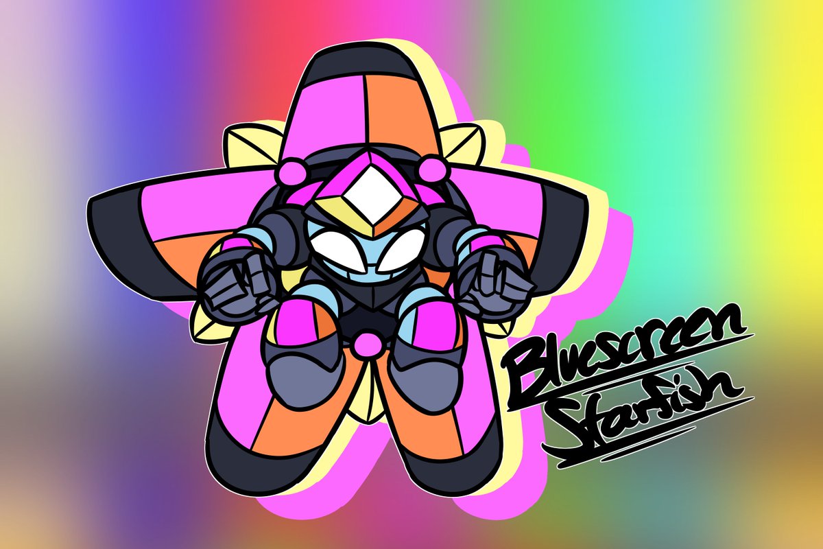 Salvo_Z_Mix's tweet image. Introducing a Maverick Boss that wasn't even supposed to be completed, Bluescreen Starfish&amp;gt;:) ...a dangerous Maverick of the Cyber Space with his infamous firewalls known as the Bluescreen Barriers...
#MegaMan #MegaManX #Reploid #Robot #Mecha #OriginalCharacter #OCArt