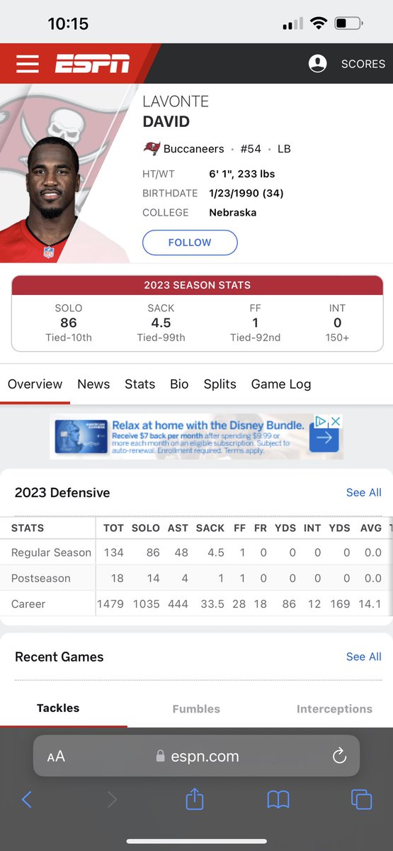 BucsBy30's tweet photo. I’m just gonna leave this here. If the HOF is truly to honor the best players @LavonteDavid54 should be a lock. And he has a Lombardi on his resume. https://t.co/E9kyJrljbJ