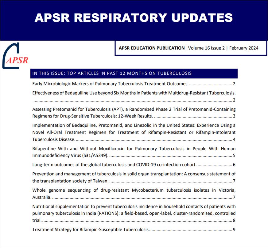 New RESPIRATORY UPDATES have been published! apsresp.org/publications/r… #RespiratoyUpdates #Respirology #lung #apsr