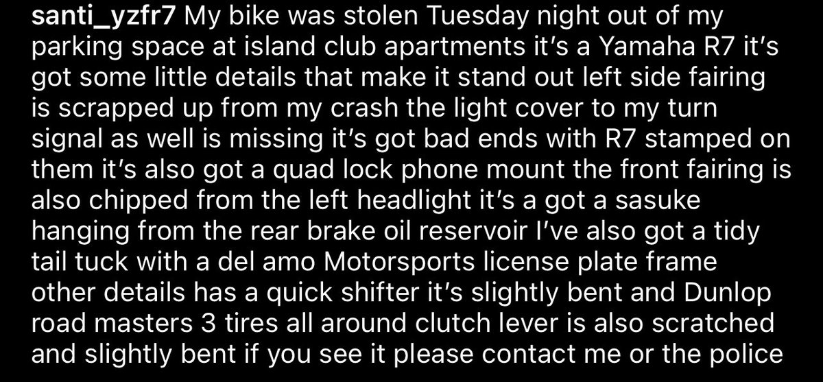 shitboxMK1's tweet photo. If y’all could please spread the word that would be highly appreciated! My brother’s bike got stolen in Oceanside CA (Northern San Diego). All RTs are highly appreciated 🙏🏽 FUCK thieves man https://t.co/TVG3utZ4HI