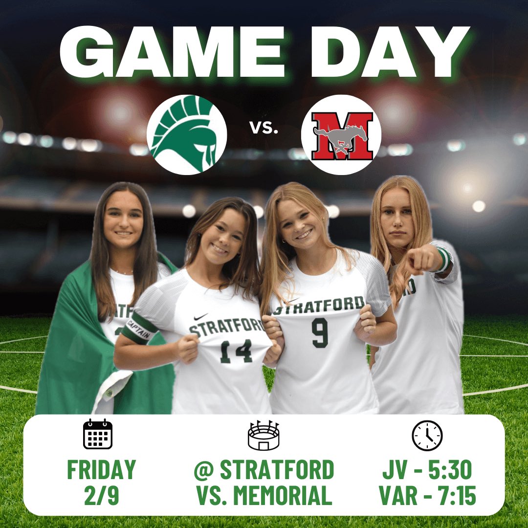 Stratford Girls Soccer (@stratfordgsoc) on Twitter photo Tomorrow is almost here! Letβs GOOO! Ok Spartans, we need to see and HEAR you at SHS tomorrow! <a href="/SHS_BoosterClub/">Stratford Booster</a> <a href="/77079Athletics/">Stratford High School Athletics</a> Tomorrow is almost here! Letβs GOOO! Ok Spartans, we need to see and HEAR you at SHS tomorrow! <a href="/SHS_BoosterClub/">Stratford Booster</a> <a href="/77079Athletics/">Stratford High School Athletics</a>