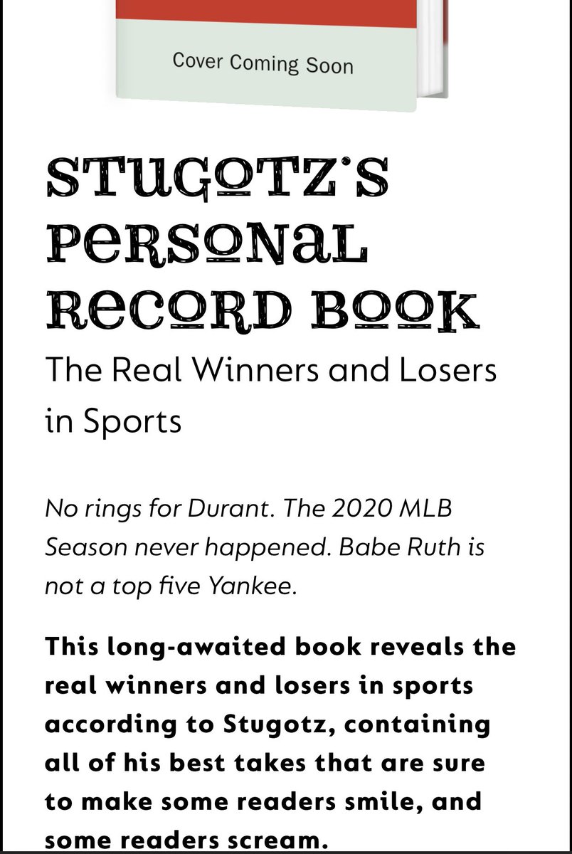 Stugotz’s Personal Record Book tweet media