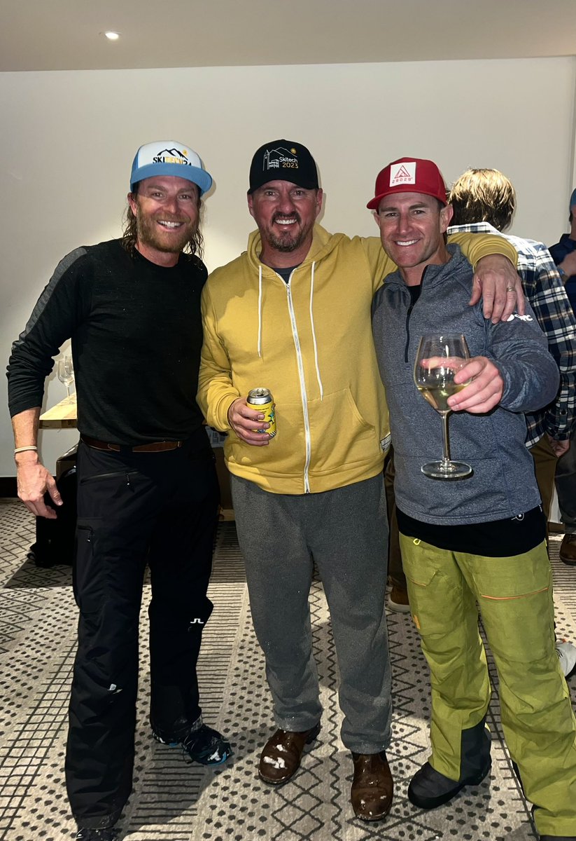 SkiTechFinTech's tweet photo. Josh, Kevin, and Jeremy 
#cheers #skitech https://t.co/r5BQOrykfI