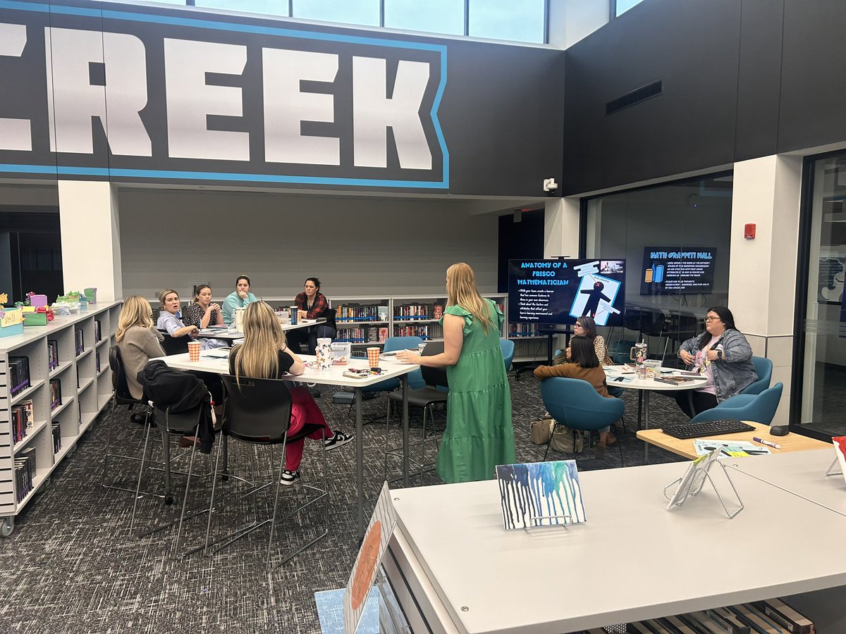 NickFrEducation's tweet photo. Always empowering to see @friscoisd teachers committed to math success for ALL their students!
Thank you to all the @Robertson_Elem @MinettElem and @PCHSFrisco teachers who are are book-clubbing @TracyZager’s #BecomingMath this spring! #MathConfident https://t.co/RvI176T4GM