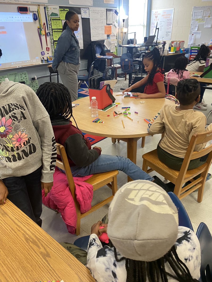 TeachSingleton's tweet image. THIS IS HOW WE DO IT!!! Cuisinaire Rods &amp;amp; Fraction Circles to model equivalent fractions!!! We are “moving math mountains” with the integration of the CSA Model! Kudos @BernardJacory for running with this after our PD/PLC! I said we’d use them☺️! #ParklaneSoars #PESMathlete