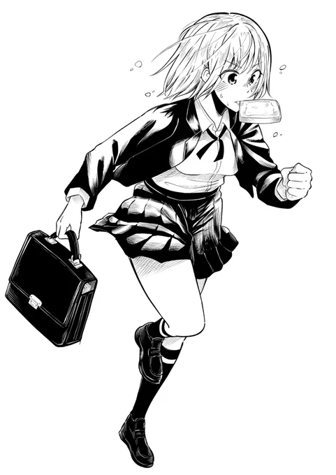 練習絵、遅刻。 