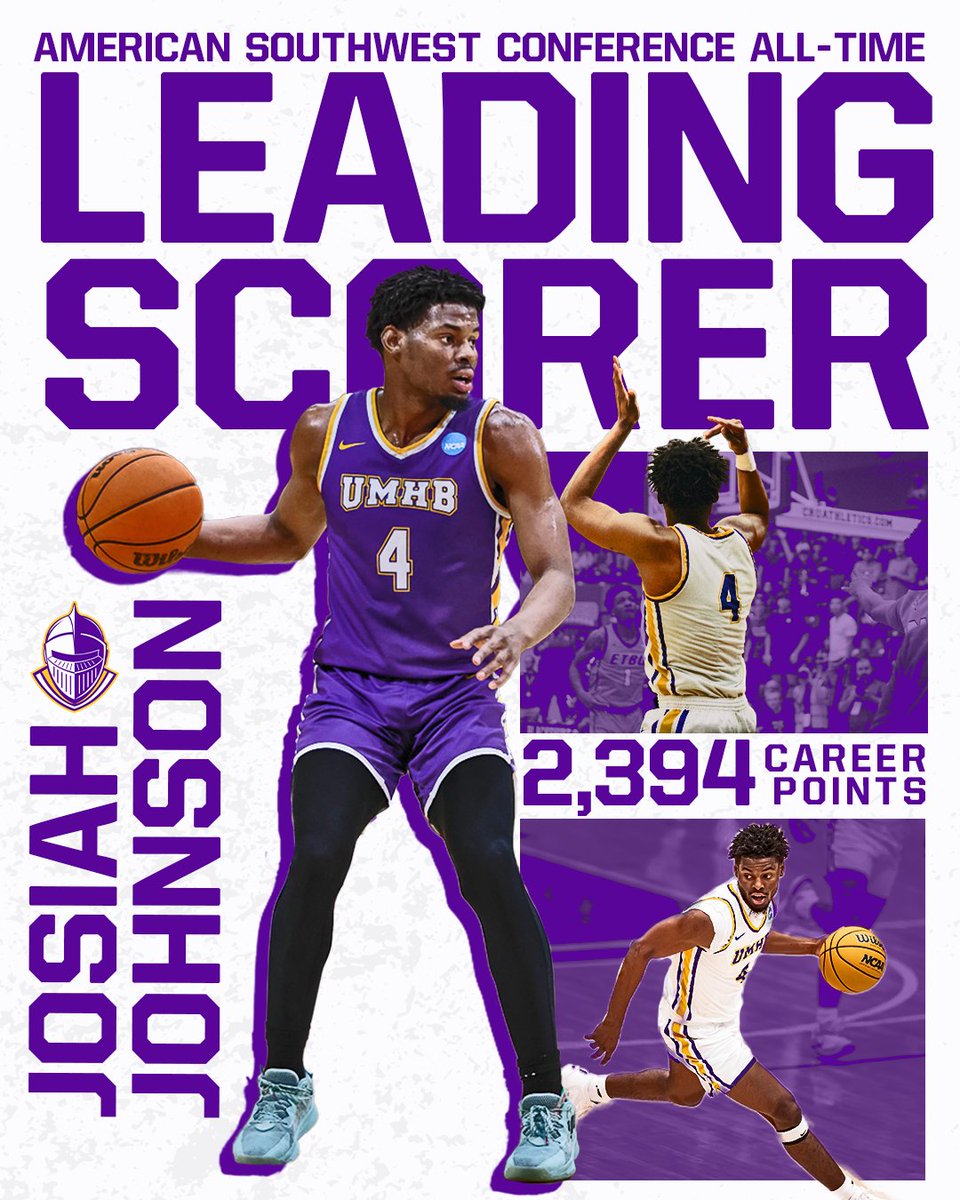 UMHB Basketballš (@cru_basketball) on Twitter photo AMERICAN
SOUTHWEST
CONFERENCE
ALL-TIME
LEADING
SCORER
<a href="/magixxjoee/">Josiah Johnson</a>
2ā£,3ā£9ā£4⣠POINTS
#gocru AMERICAN
SOUTHWEST
CONFERENCE
ALL-TIME
LEADING
SCORER
<a href="/magixxjoee/">Josiah Johnson</a>
2ā£,3ā£9ā£4⣠POINTS
#gocru