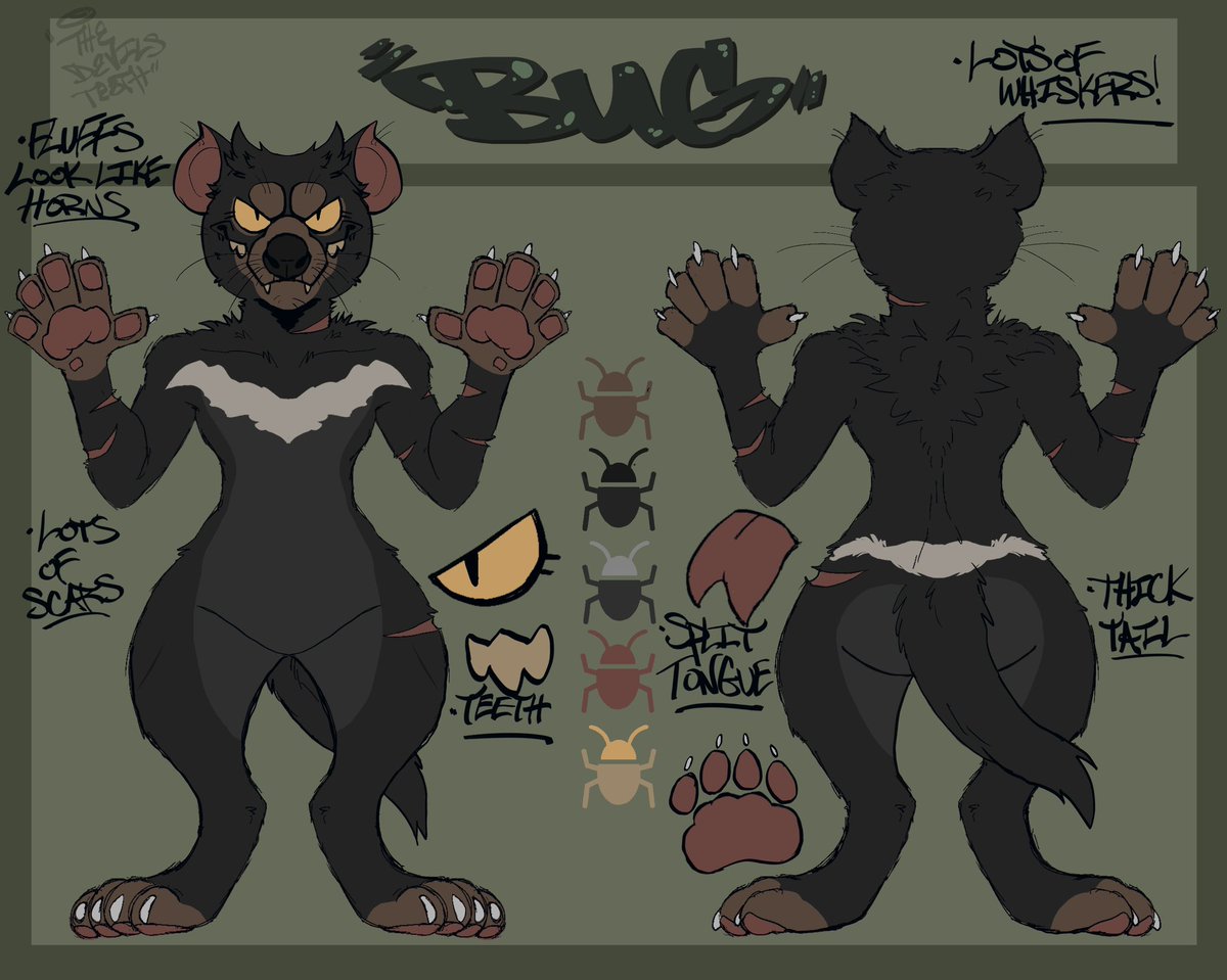 🪳BUG REF🪳 I Finally finished Bugs ref! I also made it more fursuit friendly! -She’ll be started around the 2nd quarter this year as well soooo👀👀👀 #fursona #furry #fursuit #myart #furry