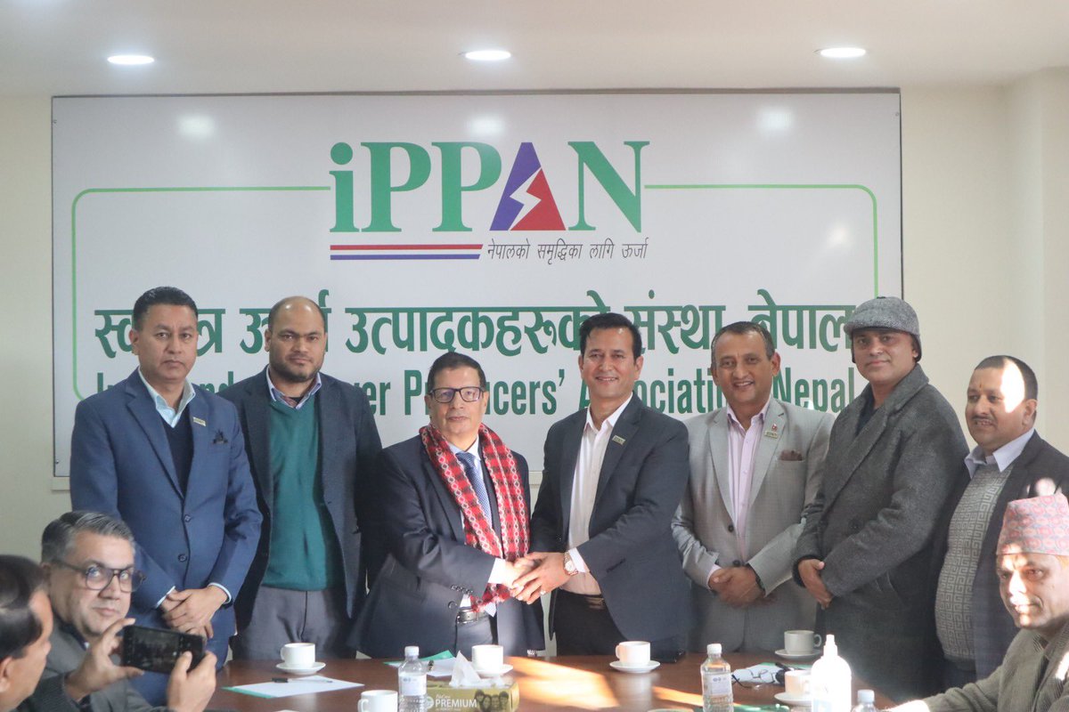 Pleased to meet members and advisors of Independent Power Producers of Nepal (IPPAN) and discuss the future course of electricity development and trade in🇳🇵. The start of electricity exports to 🇮🇳 has opened up the possibility of exporting to other countries in the region.