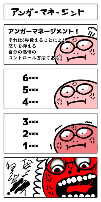 アンガーマネジメントの4コマ漫画 