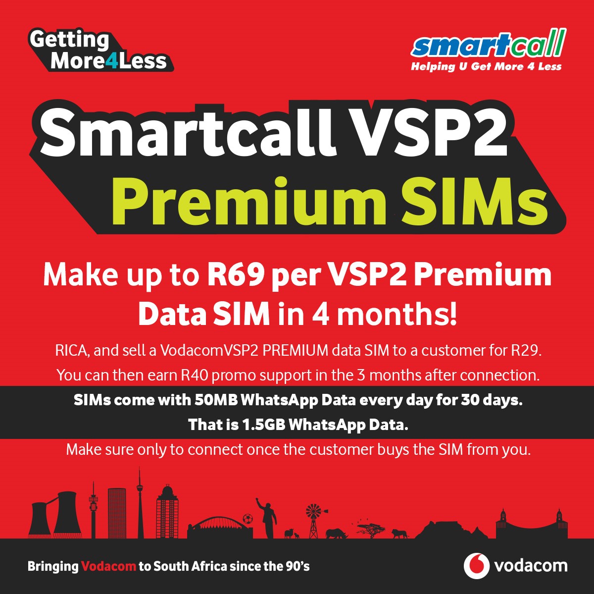 SmartcallVSP2's tweet photo. A bundle you need to activate a #VodacomVSP2 SIM📷.
You could get Vodacom 5GB Vodacom data valid for 7 days at R59. Dial *135# or use the VodaPay App for more offers.
#SmartcallPowerBoost
#SmartcallPremiumBoost #VodacomVSP2PremiumSIM https://t.co/yxRCxCkeS4