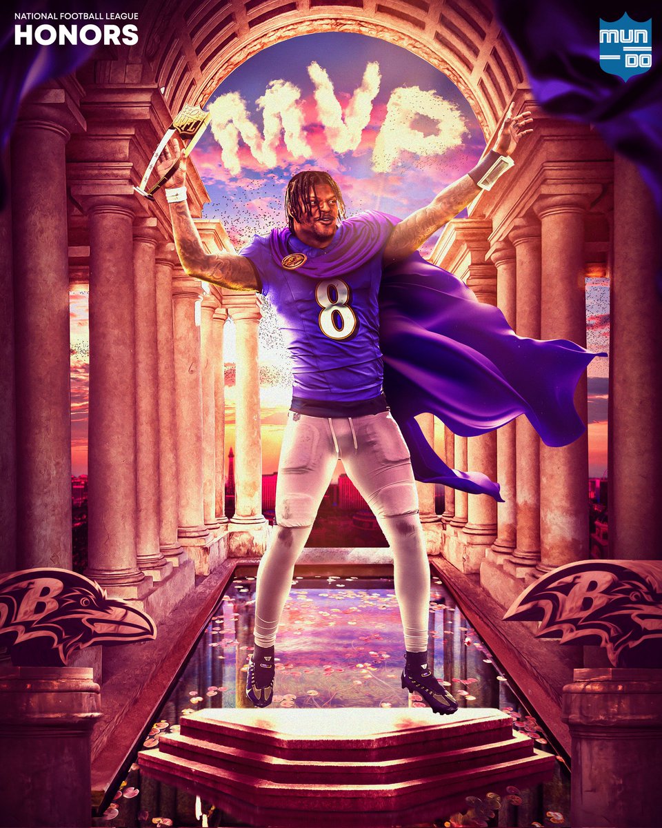 MundoNFL's tweet photo. LAMAR JACKSON ES EL MVP DEL 2023 🤩🏅

El mariscal de Baltimore Ravens vuelve a conseguir el premio que obtuvo en 2019.

#MundoNFL #NFLHonors #RavensFlock https://t.co/SRZHm3Eik1