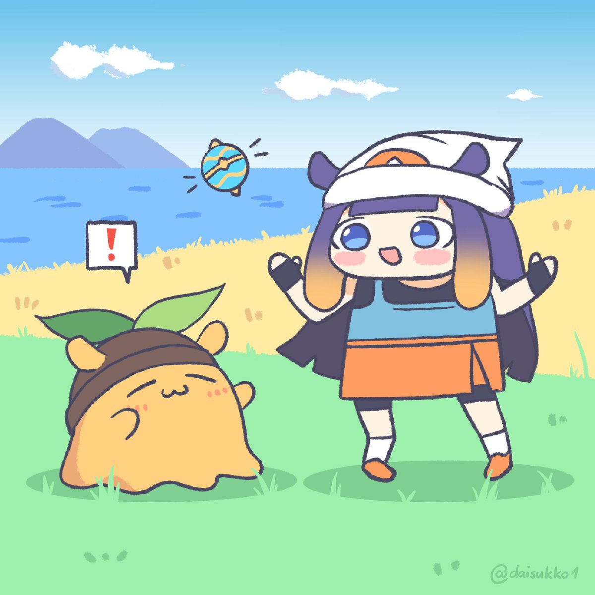 Daisukko1's tweet photo. look takos! it's your cousin! 
#inART #いなート #Palworld #ホロライブ https://t.co/ongj8tzDYY