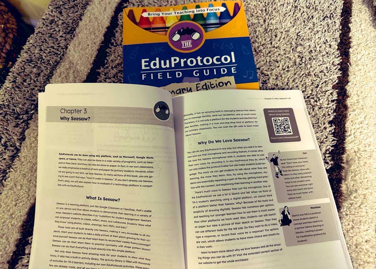 We love @Seesaw so much there is a whole chapter on it!! @Techy_Jenn 

 #tlap #dbcincbooks #eduprotocols #primaryeduprotocols #seesawlearning