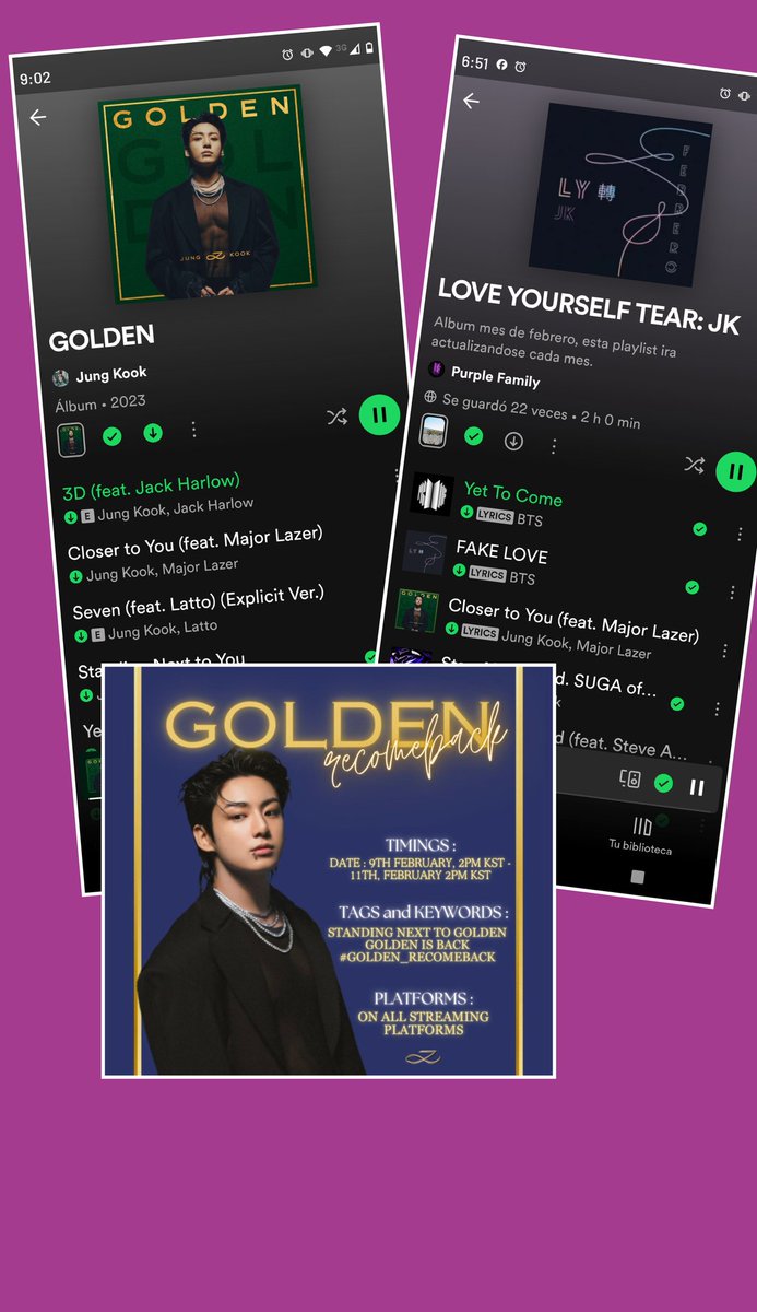 YessFloresA's tweet photo. #StandingNextToYou 
#standingnexttogolden 
#GOLDEN_RECOMEBACK
#JungKook_GOLDEN 
#JUNGKOOK_RECOMEBACK 
#JungkookIsBack 
Haciendo stream como todos los días https://t.co/oGhqQGH1h9
