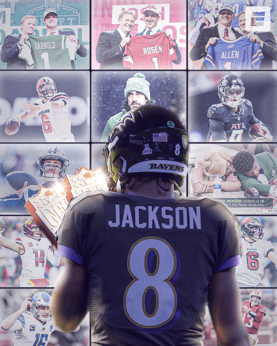 Lamar Jackson wins his second MVP 🏆 🏆 A two-time MVP after many teams passed on him in the draft and the trade market 😤