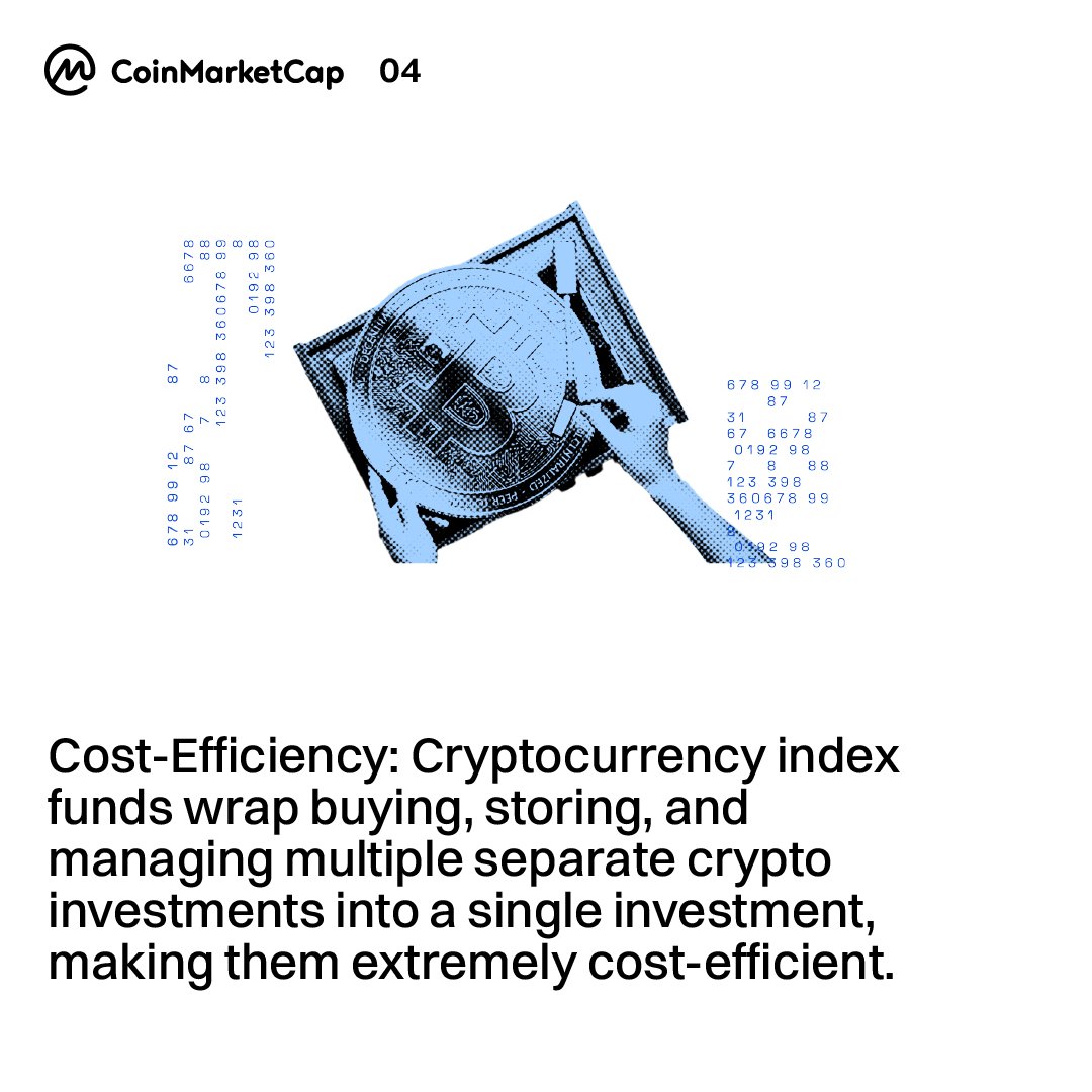 Cryptocurrency Index Funds represent a new and exciting way for investors to gain exposure to the digital asset market 💰 

Benefits of a Cryptocurrency Index Fund include:

🔹 Low minimum investment 
🔹 Simplicity 
🔹 One-shot diversification 
🔹 Cost efficiency